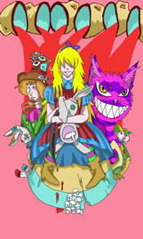 Altra illustrazione su Alice, stile horror Altra illustrazione su Alice, stile horror
