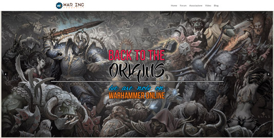 Screenshot sito War Inc Screenshot sito War Inc